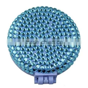 Girls Travel Folding Hair Brush With Mirror Pocket Size Comb thumbnail-4