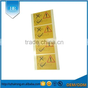 Waterproof Yellow Adhesive Warning Label thumbnail-3