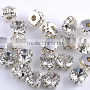 Sedex Audited Factory 2 Pillar Metal Sew-on Rhinestone Beads With Catcher thumbnail-2