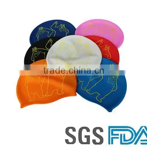 Wholesale Factory Price Silastic Waterproof Swimming Cap Adults Swim Caps thumbnail-1