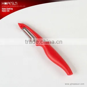 Popular Vegetable Tool Red Color Best Stainless Steel Carrot Peeler With Plastic Handle thumbnail-1