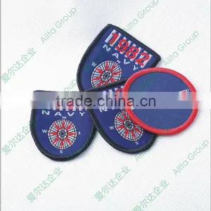 Wholesale Direct Factory Custom Woven Fabric Name Button Badge thumbnail-1