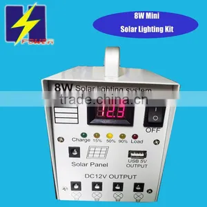 8w Mini Solar LED Lights System Kit thumbnail-2