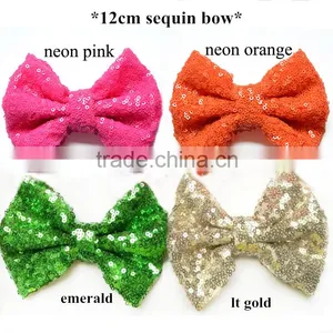 Hot Selling Fashion Adult Elegant Cheerleading Hair Bows, 12cm Decorative Bowknots, Bestseller Sequin Fabric Kids Hair Bows thumbnail-1
