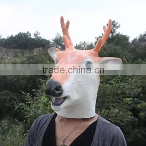 Creepy Deer Reindeer Head Face Animal Costume Halloween Party Prop Carnival MaskMK066 thumbnail-1