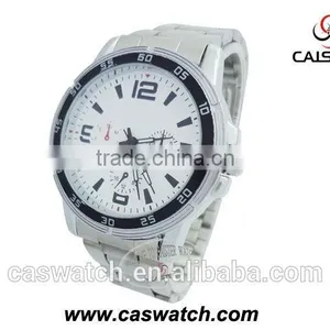 Luxury Silver-toned Round Watch, Quartz Movement Water Resistant Couple Watch, Stainless Steel Back Couple Watch thumbnail-2