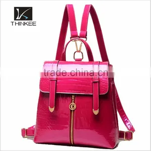 Girls Luxury Pu Leather Crocodile Backpack thumbnail-1
