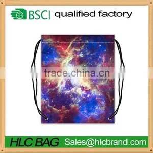 Nebula Pattern Polyester Fabric Basketball Drawstring Bags Drawstring Tote HL-PB039 thumbnail-2