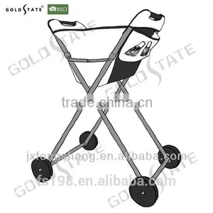Black- White Folded Laundary Dirty Cloth Storage Basket Car thumbnail-1
