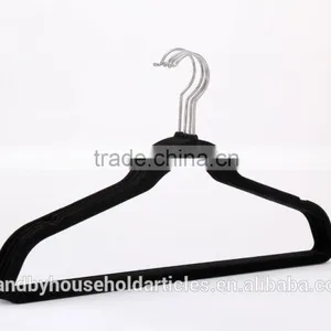Standby Indoors Use Flocked Coat Hanger With a Notch thumbnail-4