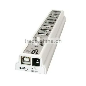 10 Port USB 2.0 HUB White thumbnail-1