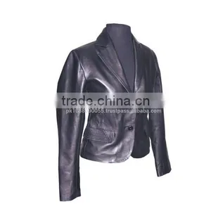 Ladies Fashion Leather Jackets Black Color thumbnail-1