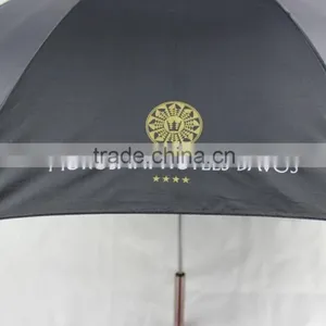 23 Inches Black Color Custom Made Auto Open Straight Umbrella thumbnail-5