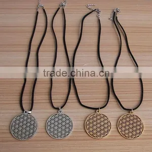 Zinc Alloy Silver and Gold Keychain Flower of Life Ring thumbnail-4