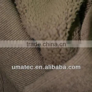Men's Bonded Heavy Rib KnitCoral Fleece Hooded Jacket thumbnail-3
