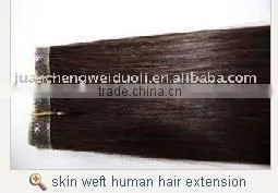 AAA Grade Yaki Straight Remy Hair Skin Weft Hair Extension thumbnail-1