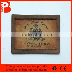 Custom Garment Distressed Logo Leather Patch for Any CMYK Color thumbnail-3