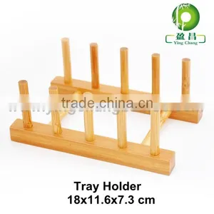 Bamboo Trays Rack Kitchen Tray Rack thumbnail-1