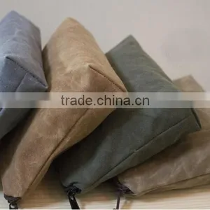 Custom High Quality Waxed Canvas Zipper Pouch Unisex thumbnail-4