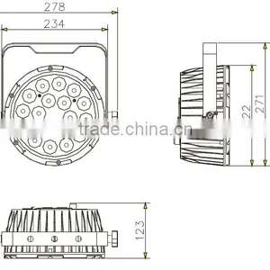 QF-1210 LED Aluminum Par Led Stage Lighting 18pcs*8w 4 in 1 thumbnail-6