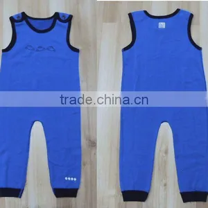 100% Wool Terry Coverall; 100% Babies Sleeveless Romper thumbnail-1