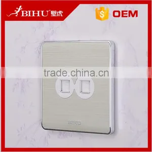 Best Sell Factory Single/double Telephone Socket RJ11 RJ45 Stainless Steel Socket thumbnail-1