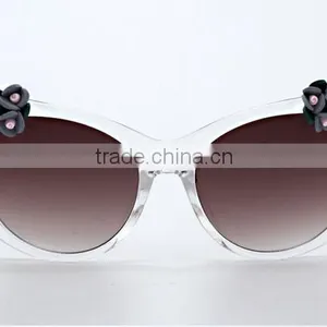 2016 Hot Selling Vintage Rose Flower Plastic Lady's Sun Glasses thumbnail-3