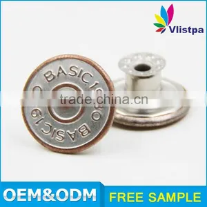 Various Style SGS Certificated Metal Military Uniform Coat Press Snap Pants Button thumbnail-5