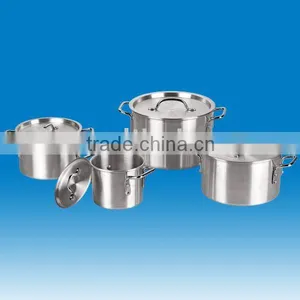 Aluminum Rolled Edge Satin Stock Pot thumbnail-1