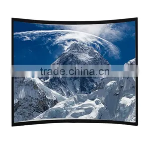 16:9 100" Nano 4k Curved Fixed Frame Projection Screen thumbnail-1