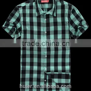 Open End Men Cotton Business Casual Plaids Shirt Check Shirt thumbnail-1