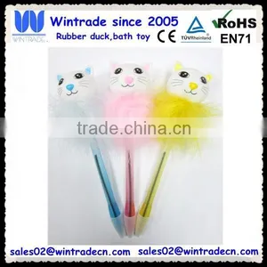 Lucky Cat Pen/promotion Pvc Cat Ball Pen/led Cat Pen thumbnail-1