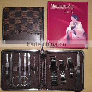 MRT-019 11pcs PU Bag With Colored Box Stainless Steel Promotional Manicure Set thumbnail-1