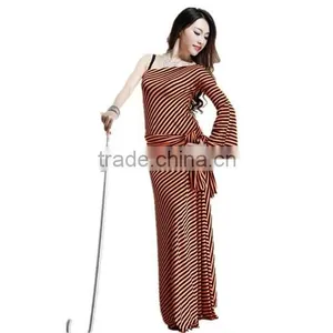 Cotton Belly Dance Costumes With Long Dress+Hip Scarf (QC2237) thumbnail-1