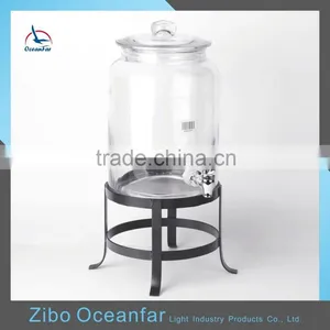 Sealing Custom Glass Drink Dispenser Bulk Cheap Glass Storage Jar With Tap thumbnail-2