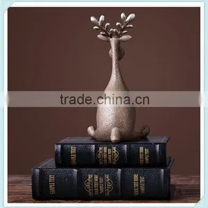 Resin Cute Christmas Deer Statue Christmas Gift thumbnail-4