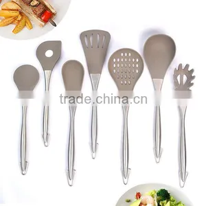 7-Piece Premium Silicone Kitchen Utensil Set With Stainless Steel Handle thumbnail-2