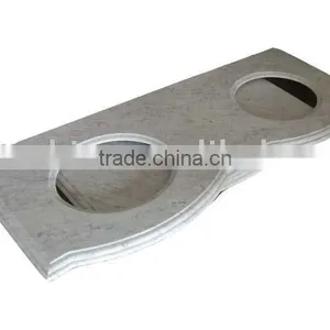 Carrara White Marble Vanity Top thumbnail-1