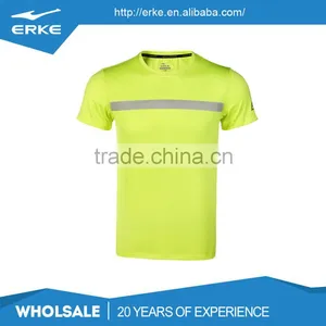 ERKE Wholesale Brand Simple 100%polyester Moisture Wicking O-neck Sports Mens Running Tee Shirt thumbnail-3