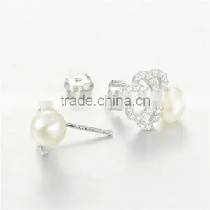 Freshwater Pearl Jewelry,Latest Design of Pearl Earrings for Women FE279 thumbnail-5