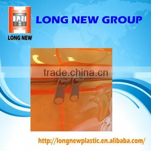 Orange PVC Bag With Zipper thumbnail-3
