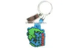 Pvc Key Chain Map of Greece With Metal Part thumbnail-1
