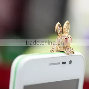 Rhinestone Dust Plug Luxurious Rabbit Earphone Dust,promotion Gift A48 thumbnail-5