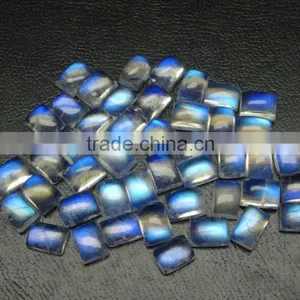 Rainbow Moonstone, Rectangular Cut, Best Quality Cabochon, Natural Gemstone thumbnail-5