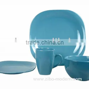 16pcs Set of Square Shape Dinnerware in LIGHT BLUE Color thumbnail-1
