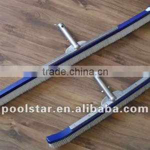 Long and Short Swimming Pool / Spa Curved Brushes for Cleaning w/ Alu Handle and EZ-Clip P1410 / P1411 thumbnail-1