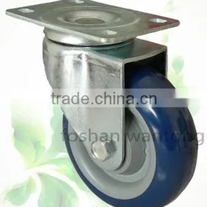 Black Stent Medium Duty Polyurethane Fixed Hardware Caster Wheel thumbnail-6