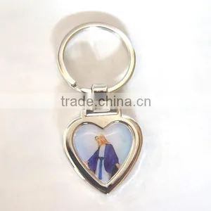 Zinc Alloy Metal Type Sticker Heart Shape Mirror London Keychain ,zinc-alloy,one Side Sticker With Expoy thumbnail-1