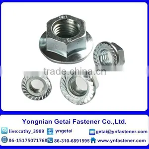 Carbon Steel DIN6923 Hex Flange Nuts Serrated Zinc Plated and Black thumbnail-4