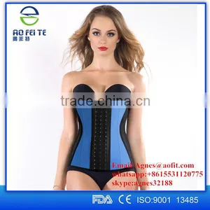 Aofeite Factory Women Latex Rubber Waist Training Cincher Underbust Corset Body Shaper Shapewear thumbnail-1